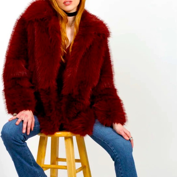 Band of the Free Jackets & Blazers - NWT FINAL SALE Band of The Free Faux Fur Coat